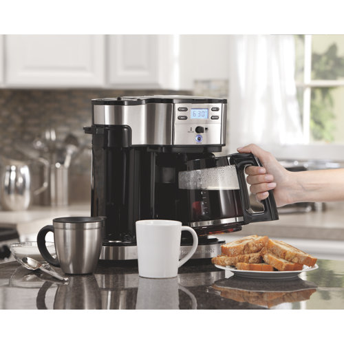 Hamilton Beach® 2Way Brewer 12 Cup Glass Carafe Stainless Steel